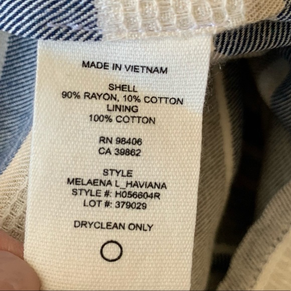 Theory Melaena Haviana Stripe Dress Blue & White sz 2 Spring Summer Vacation - Picture 9 of 10